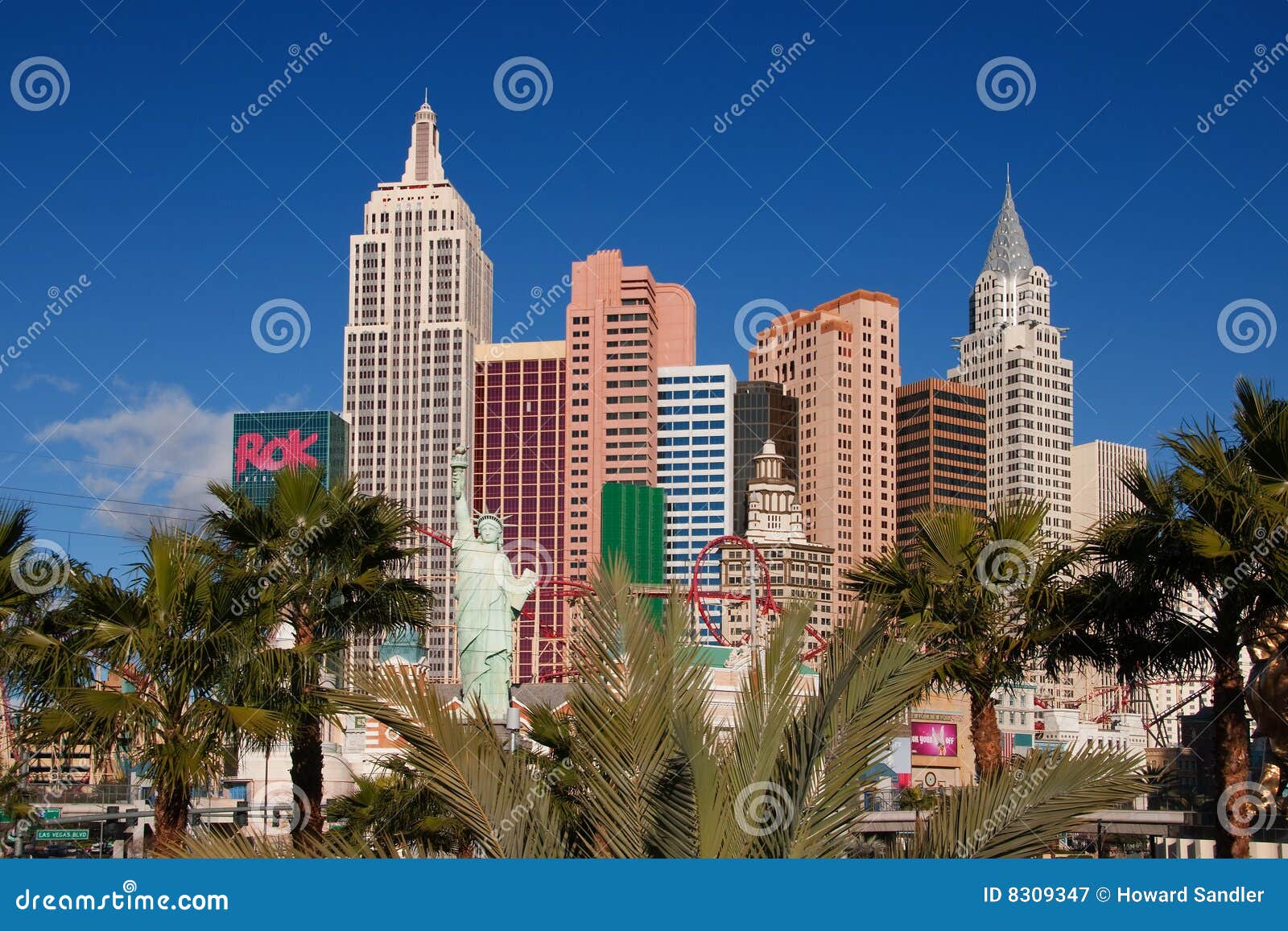 New York New York In Las Vegas At Night Stock Photo, Picture and Royalty  Free Image. Image 13021108.