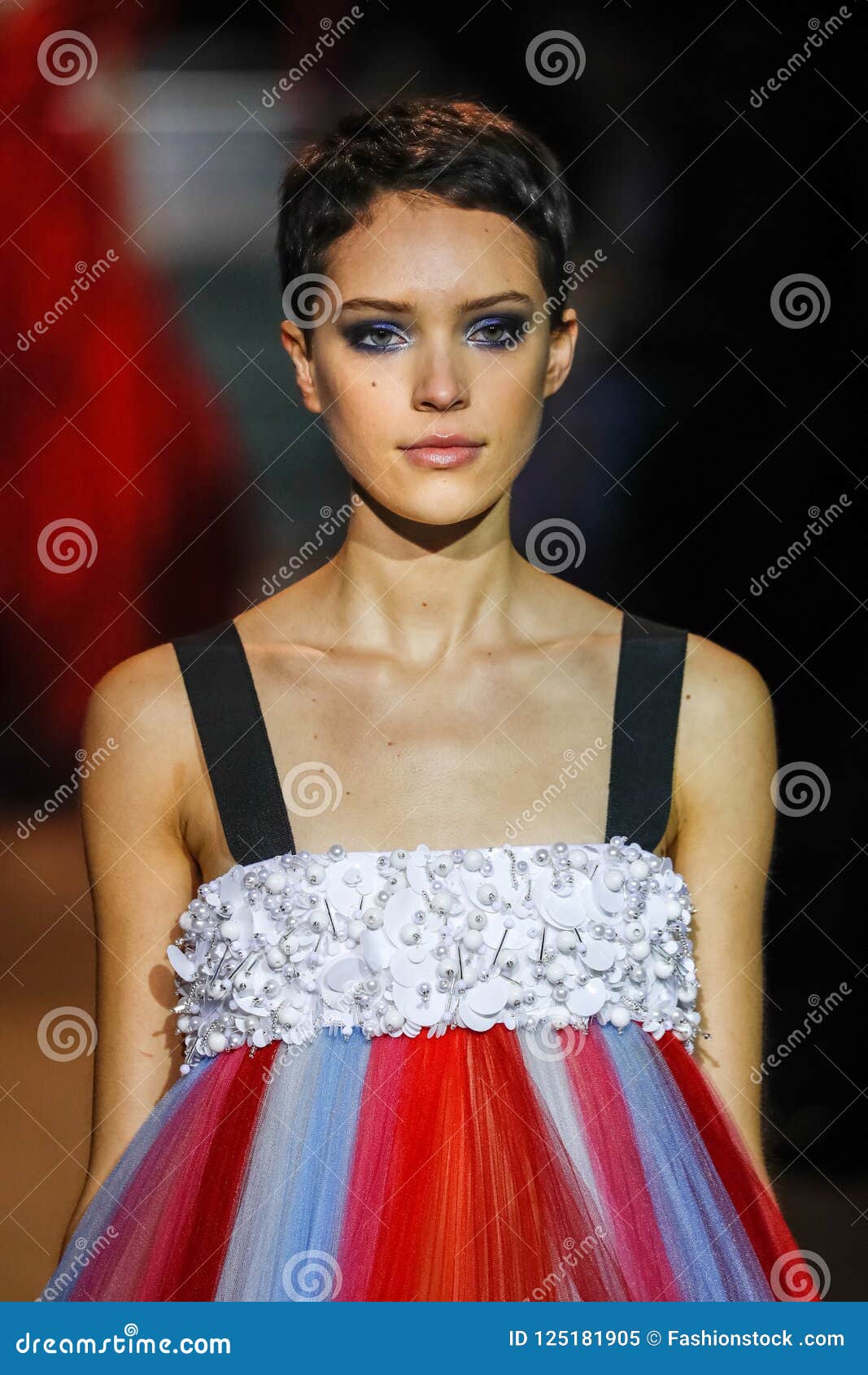 A Model Walks the Runway for Carolina Herrera during New York Fashion ...