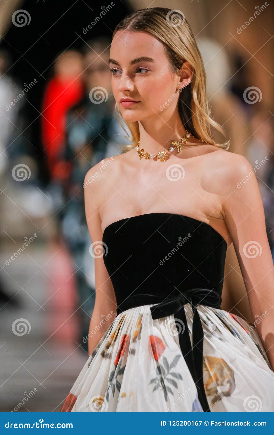 A Model Walks the Runway at Oscar De La Renta Fashion Show during ...
