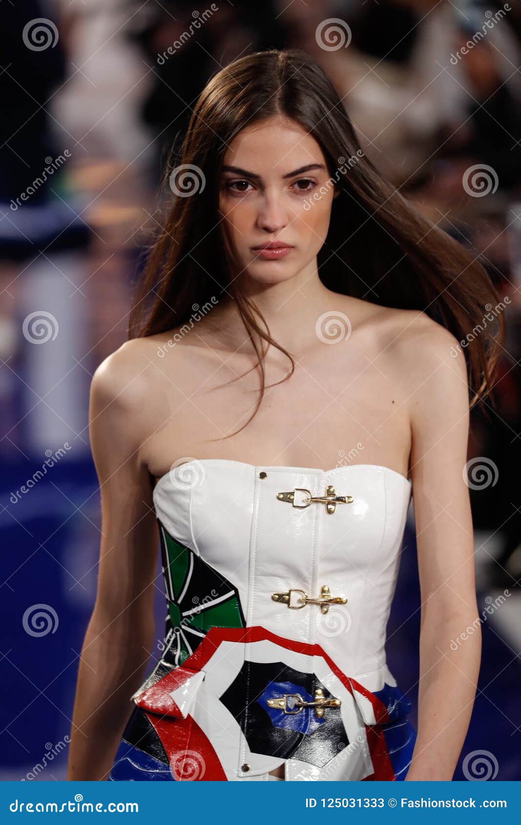 A Model Walks the Runway at Ralph Lauren Spring/Summer 18 Fashion Show