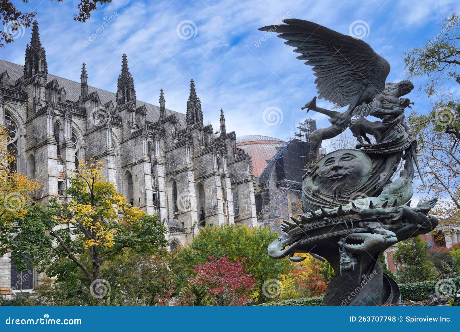Sculpture at Cathedral of St. John the Divine, the Struggle of Good and