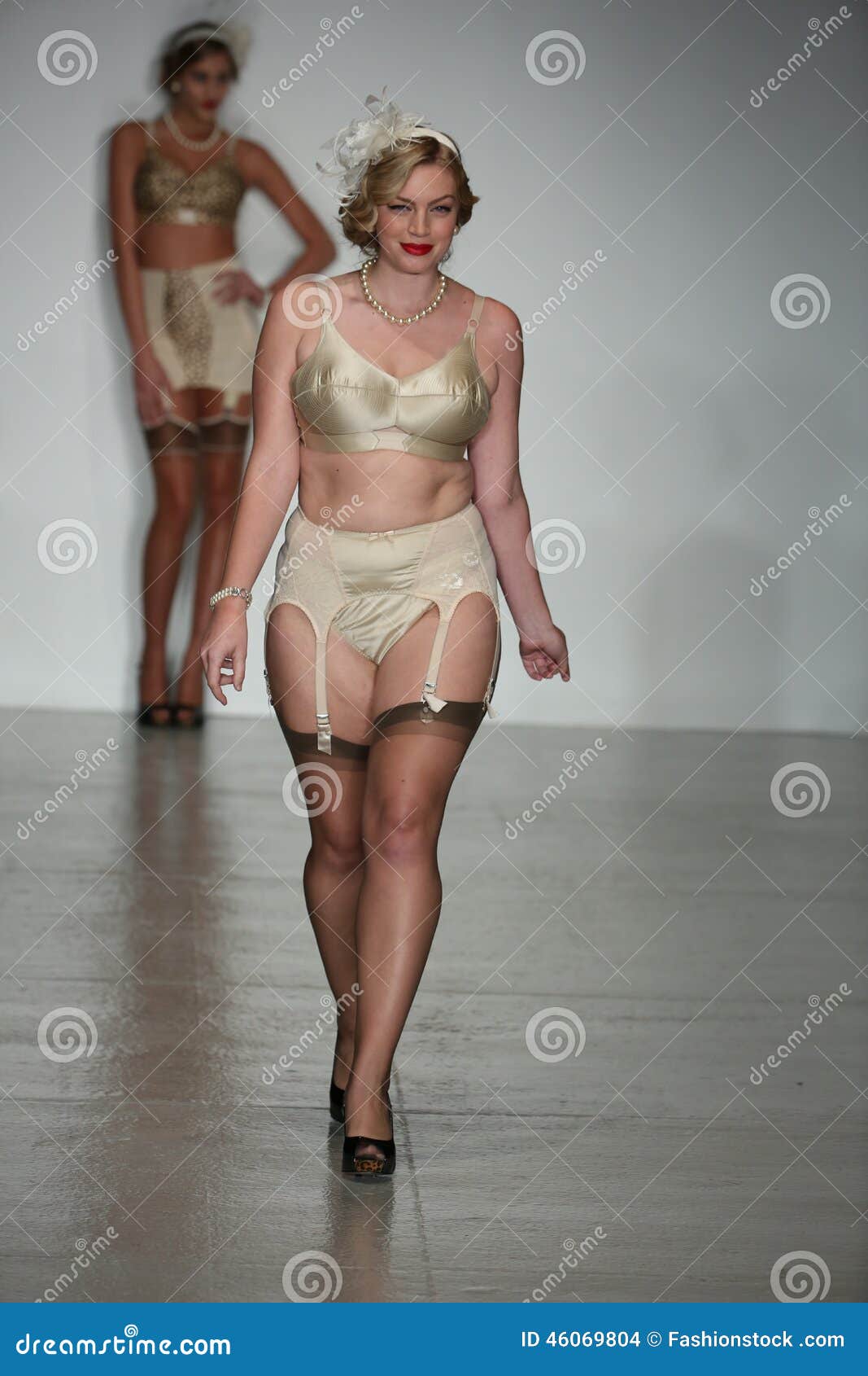 NEW YORK, NY - OCTOBER 24: a Model Walks Runway Wearing Secrets in Lace  Lingerie Spring 2015 Collection Editorial Stock Image - Image of model,  october: 46069804