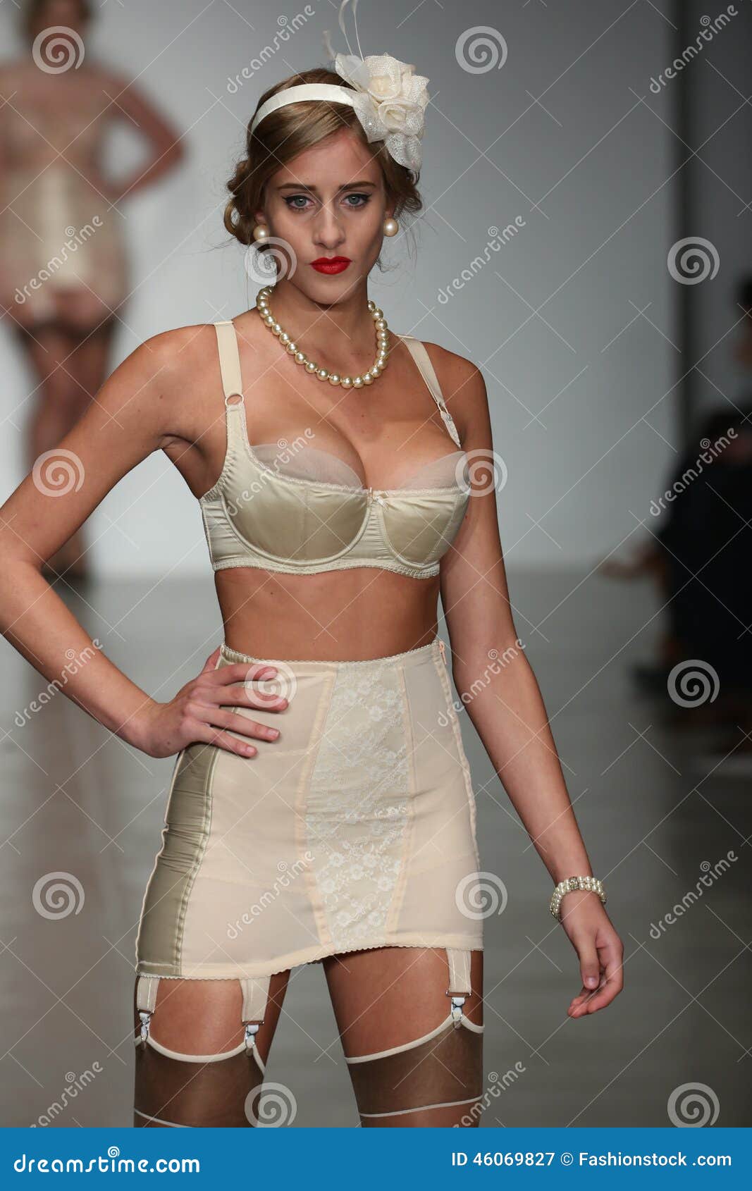 NEW YORK, NY - OCTOBER 24: a Model Walks Runway Wearing Secrets in