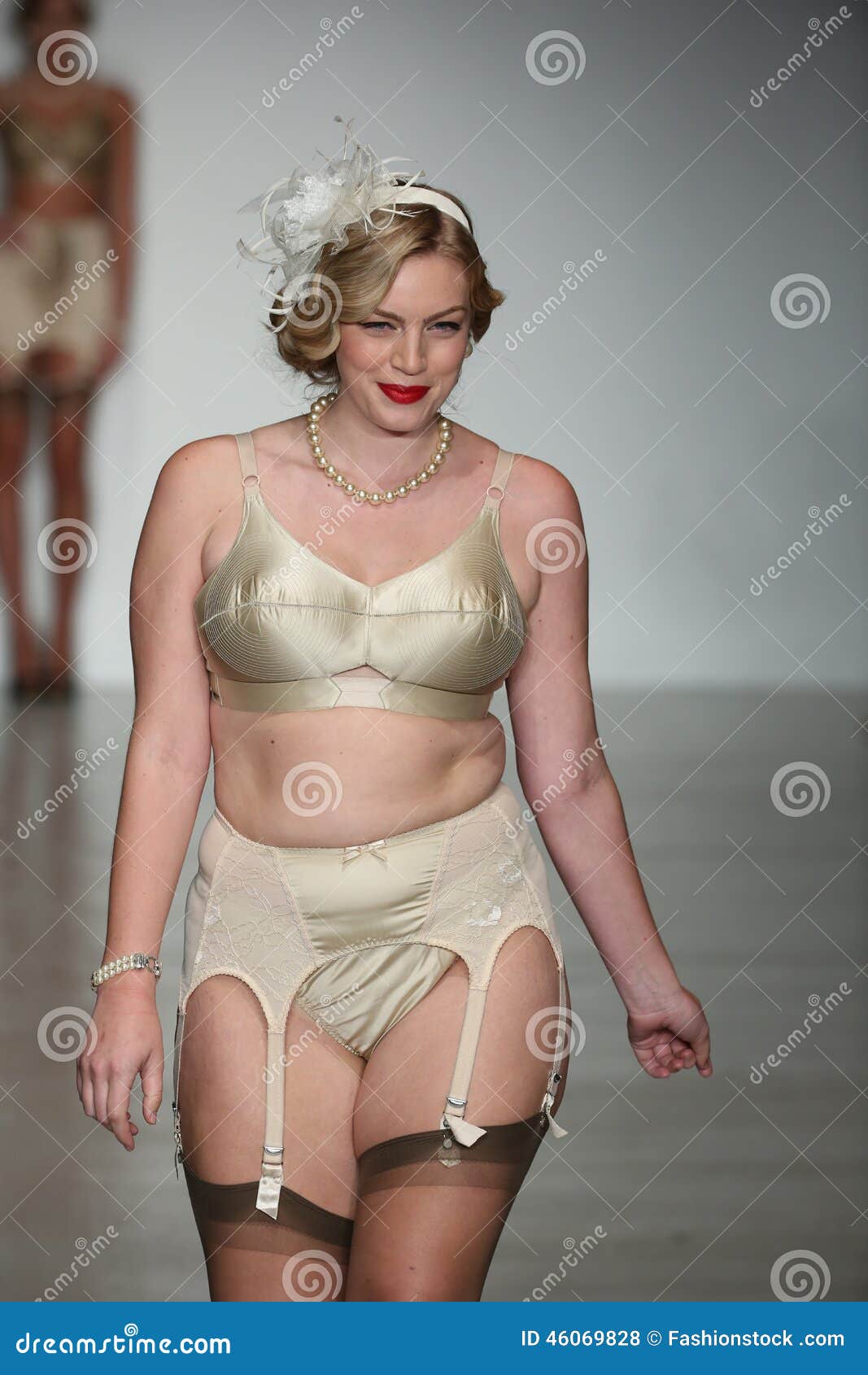 NEW YORK, NY - OCTOBER 24: a Model Walks Runway Wearing Secrets in