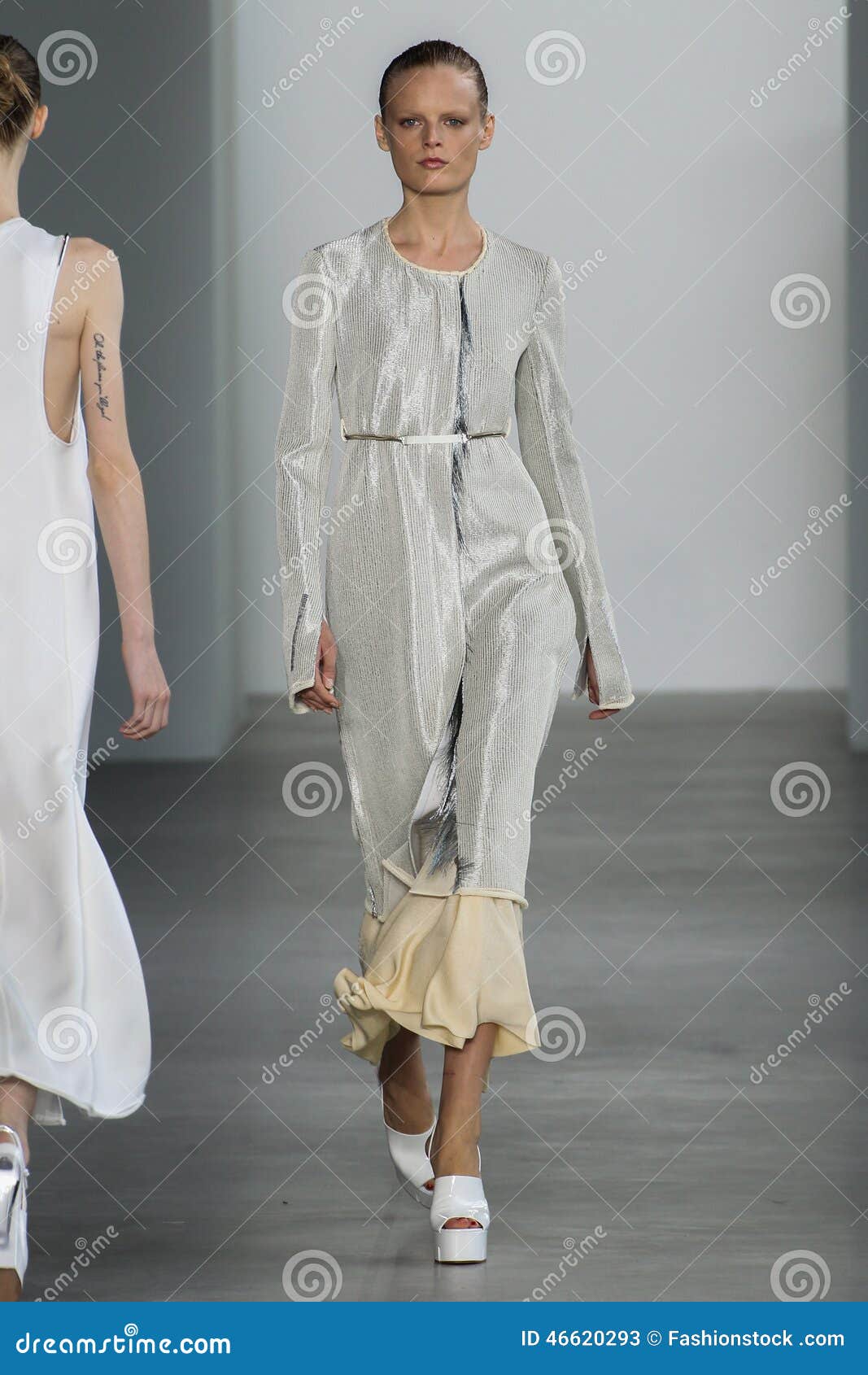 NEW YORK, NY - SEPTEMBER 11: Model Hanne Gaby Odiele Walks the Runway ...