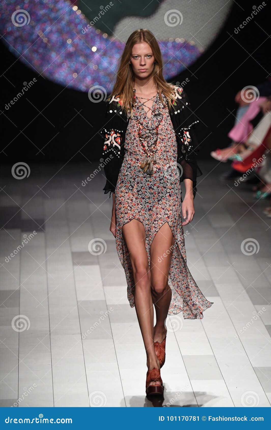 A Model Walks the Runway for Anna Sui Fashion Show Editorial Photo ...