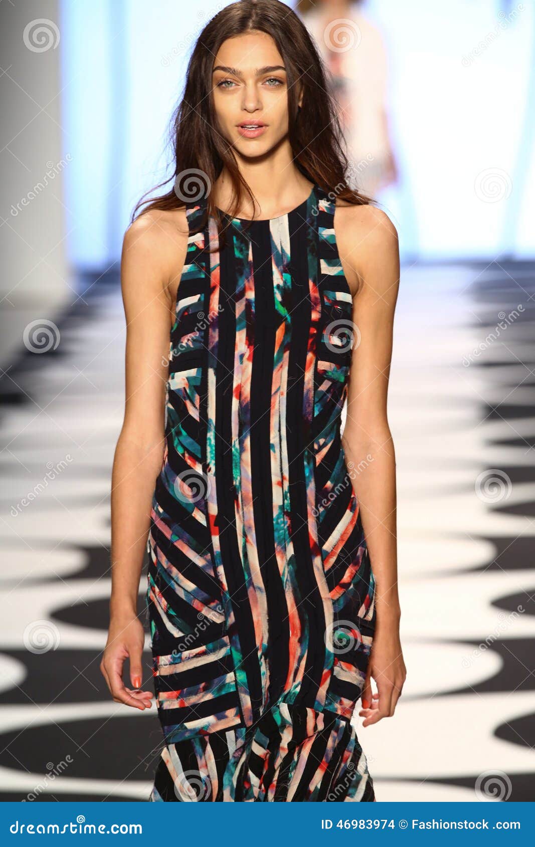 NEW YORK, NY - SEPTEMBER 05: a Model Walks the Runway at Nicole Miller ...