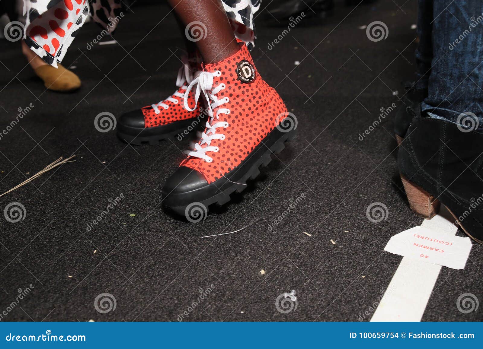 Shoes Backstage before the Desigual Fashion Show Editorial Stock Image ...