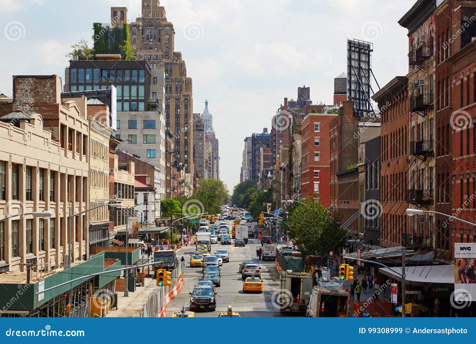 Meatpacking District Street Elevated View in New York Editorial Stock Image  - Image of building, district: 99308999