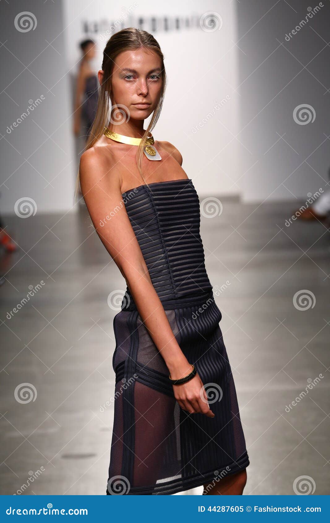 NEW YORK - SEPTEMBER 06: a Model Walks Runway for Katya Leonovich ...