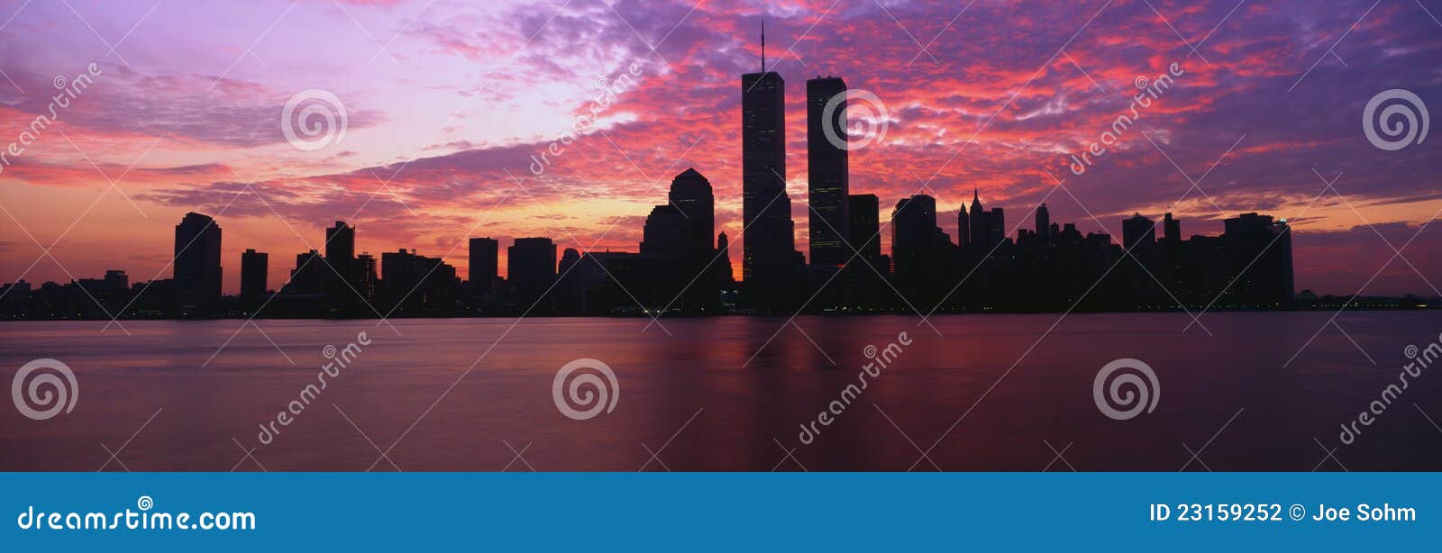 new york skyline with world trade towers