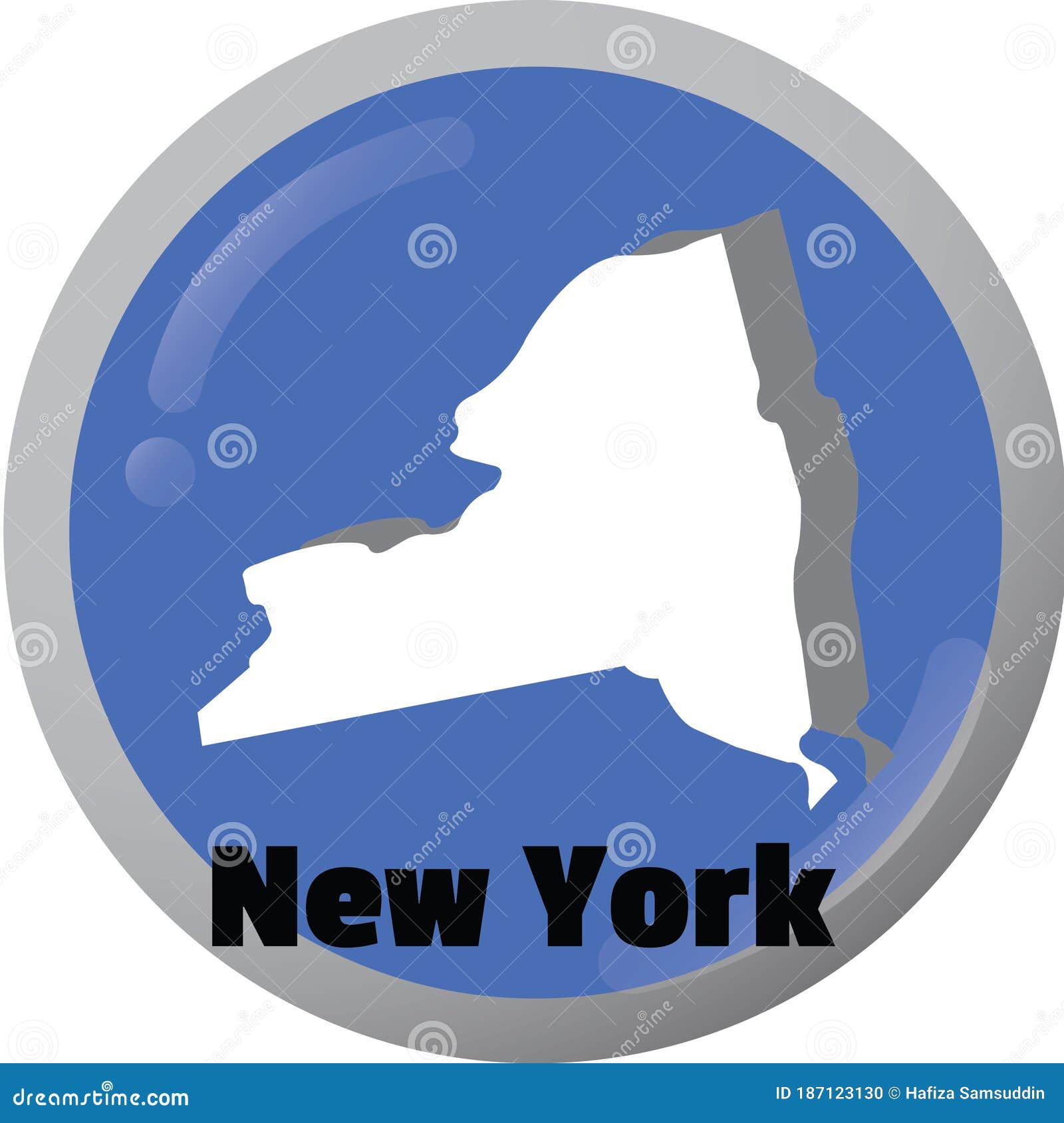 New York State Map. Vector Illustration Decorative Design Stock Vector ...