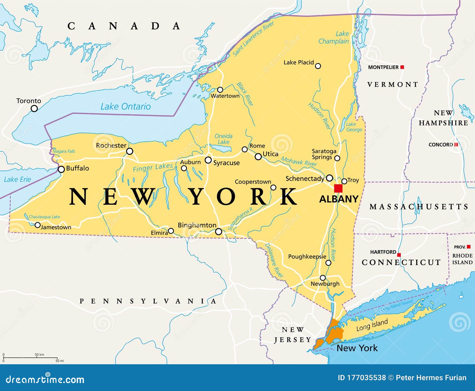 new york state nys, political map