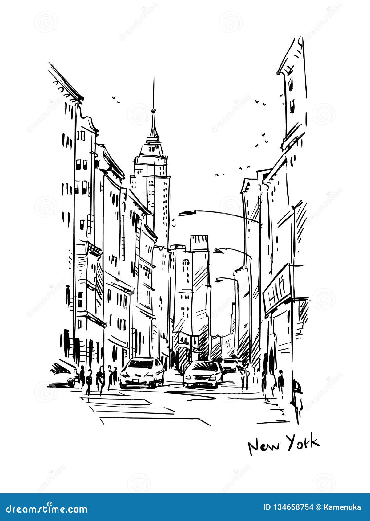 New York City Sketch by Ashen-mist on DeviantArt