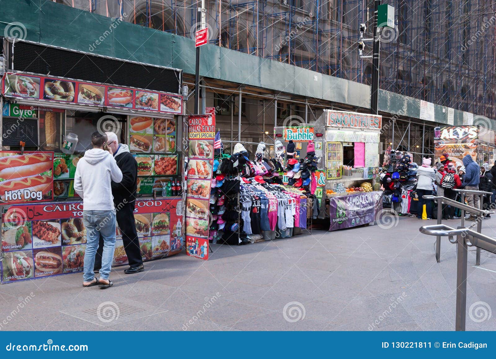 Canal Street shops and street traders, lower Manahattan, New York