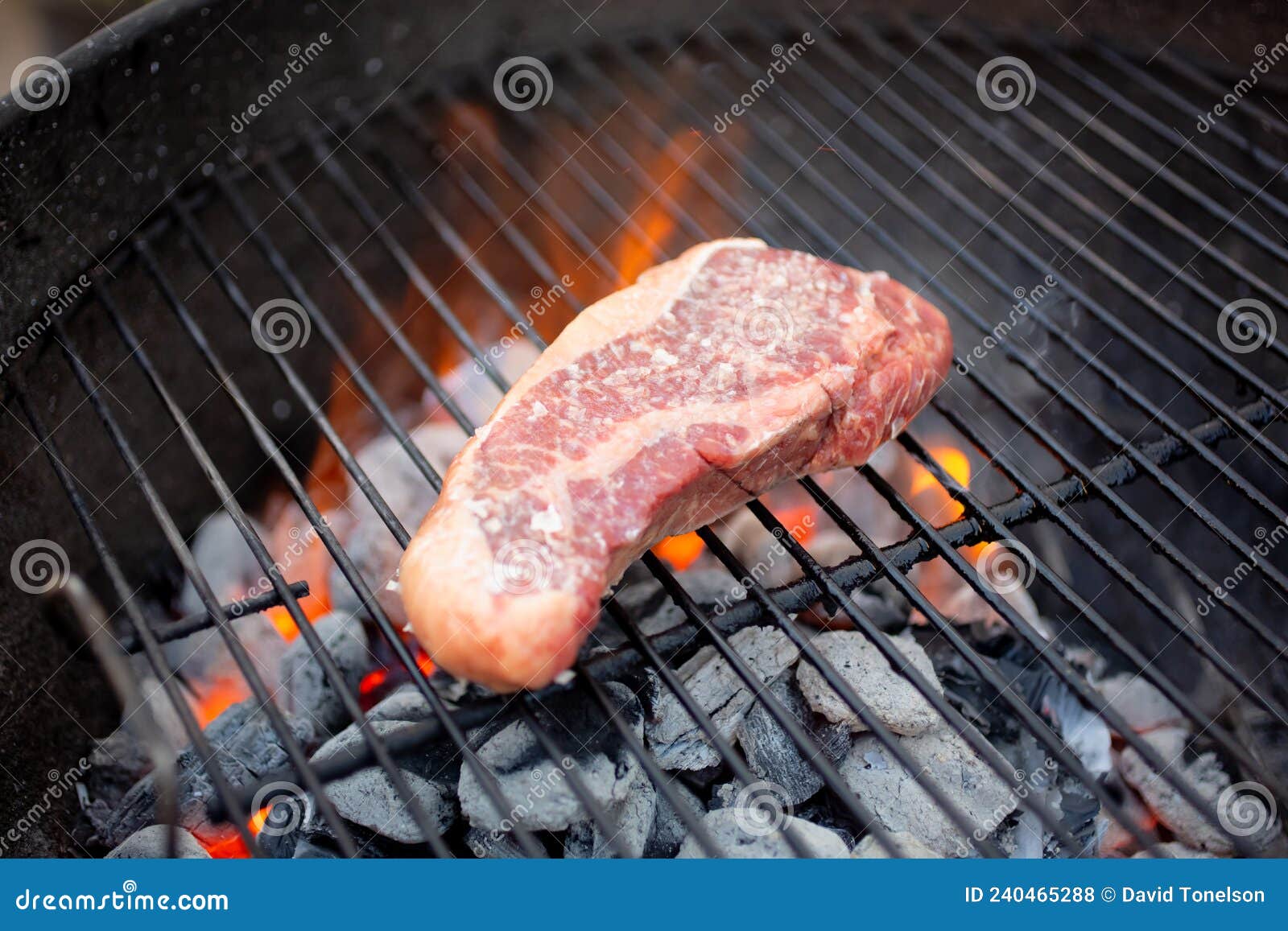 New York Strip Steak on Grill Stock Photo Image of meat, choice