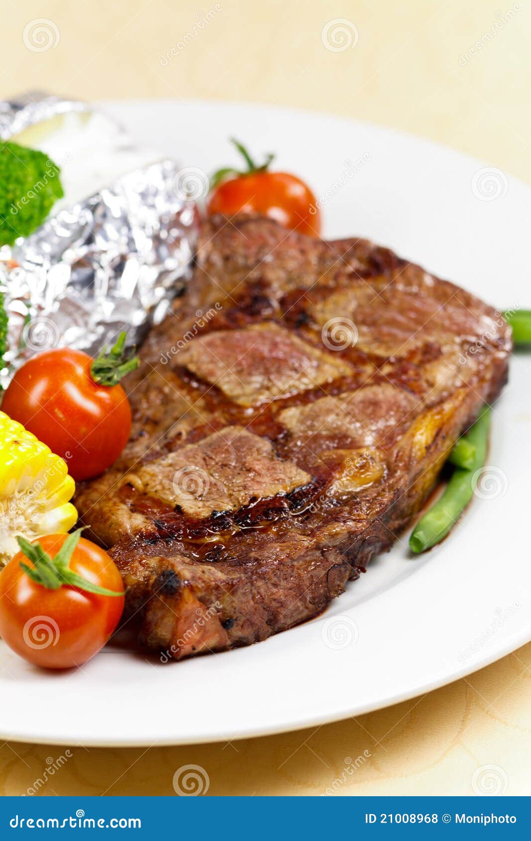 New York Strip Steak with Vegetables Stock Photo Image of lump, herbs