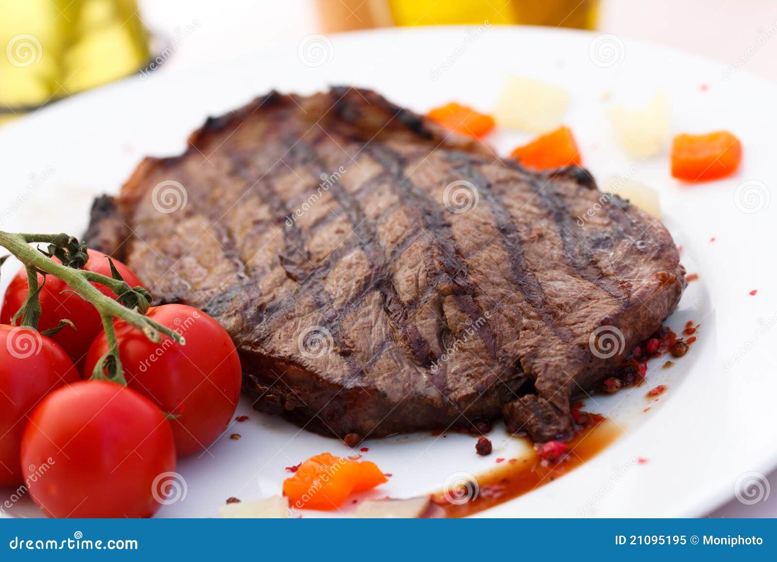 New York Strip Steak with Vegetables Stock Image Image of cooked