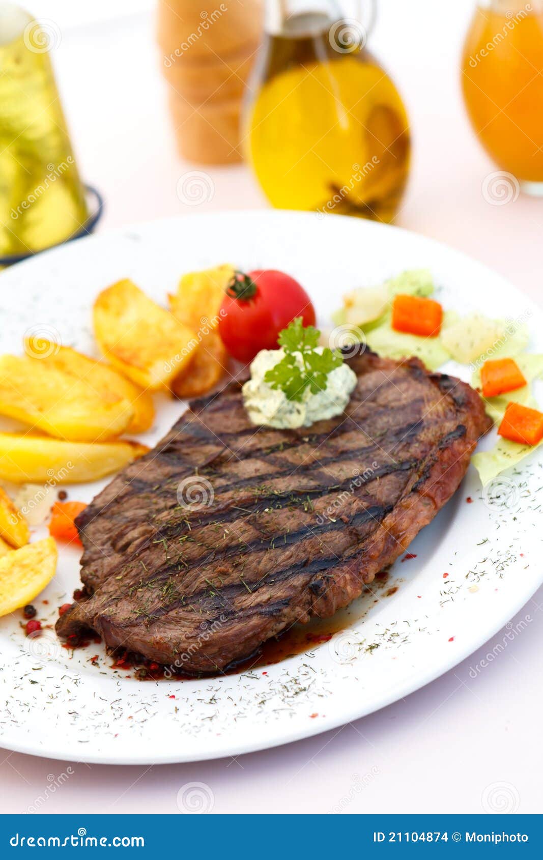 New York Strip Steak with Vegetables Stock Photo Image of dish