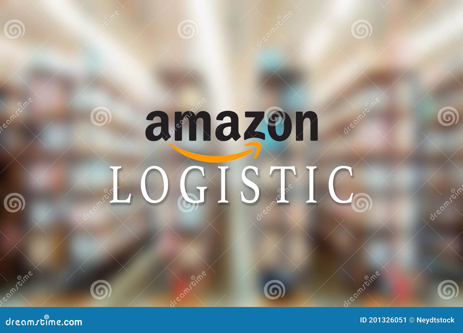 Amazon Logistic Logo on the Window of Headquarter Office Editorial