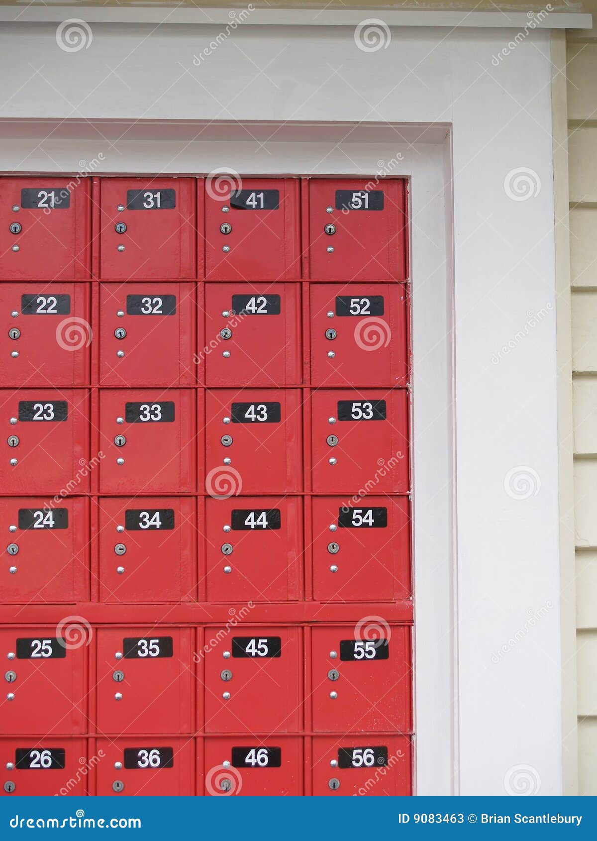 New Zealand Red Post Office Boxes. Stock Image Image of colour