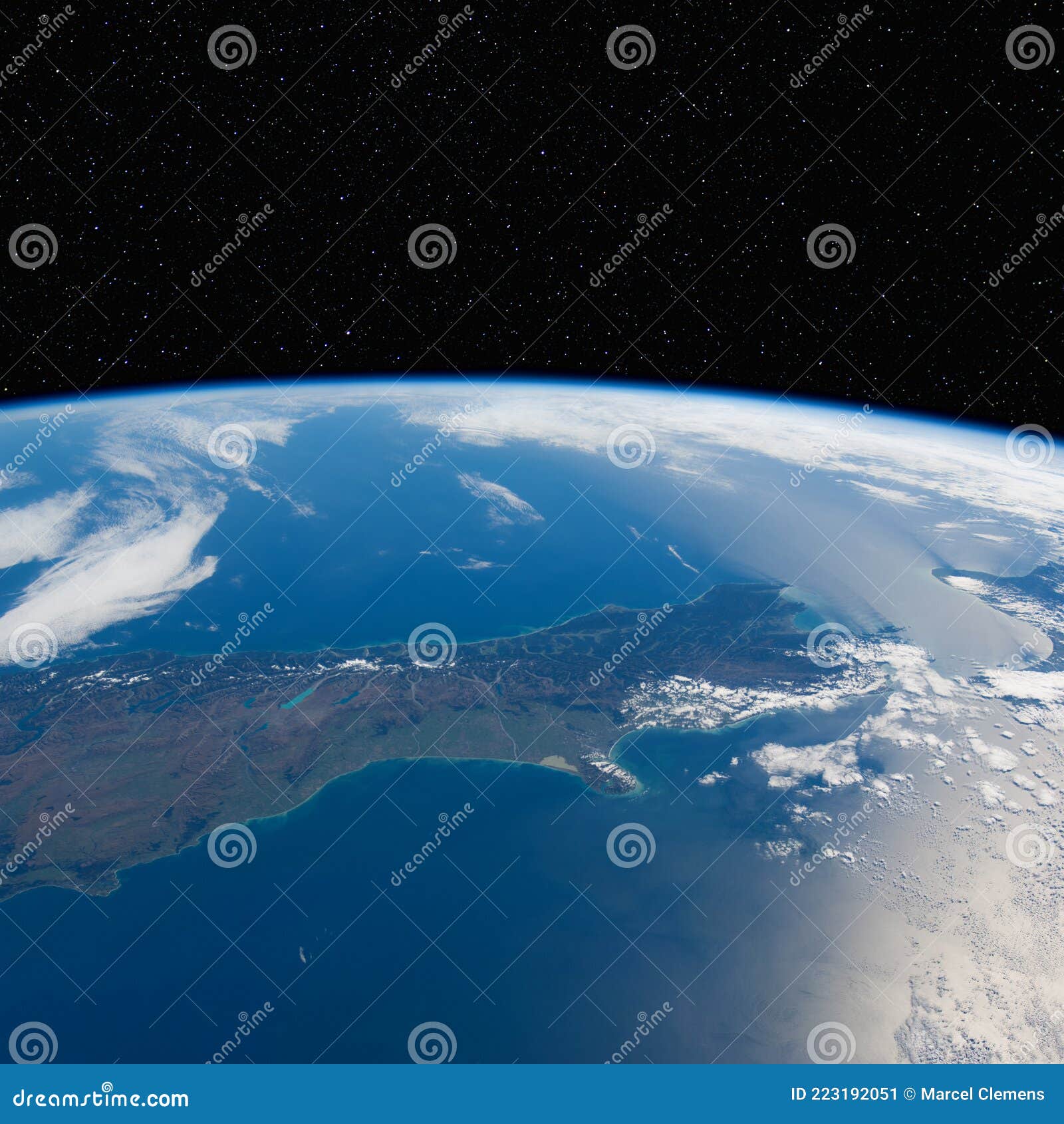 New Zealand from space stock image. Image of stars, heaven 223192051