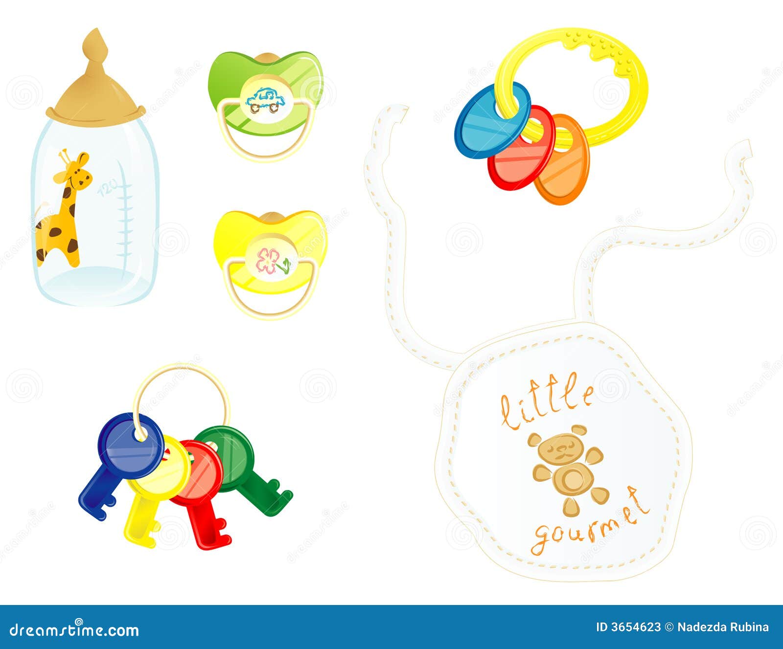 Newborn accessories stock vector. Illustration of symbol 3654623