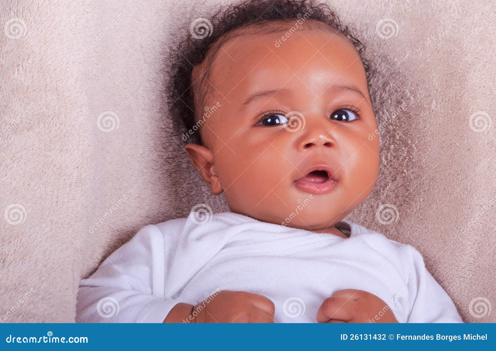 surprised black baby