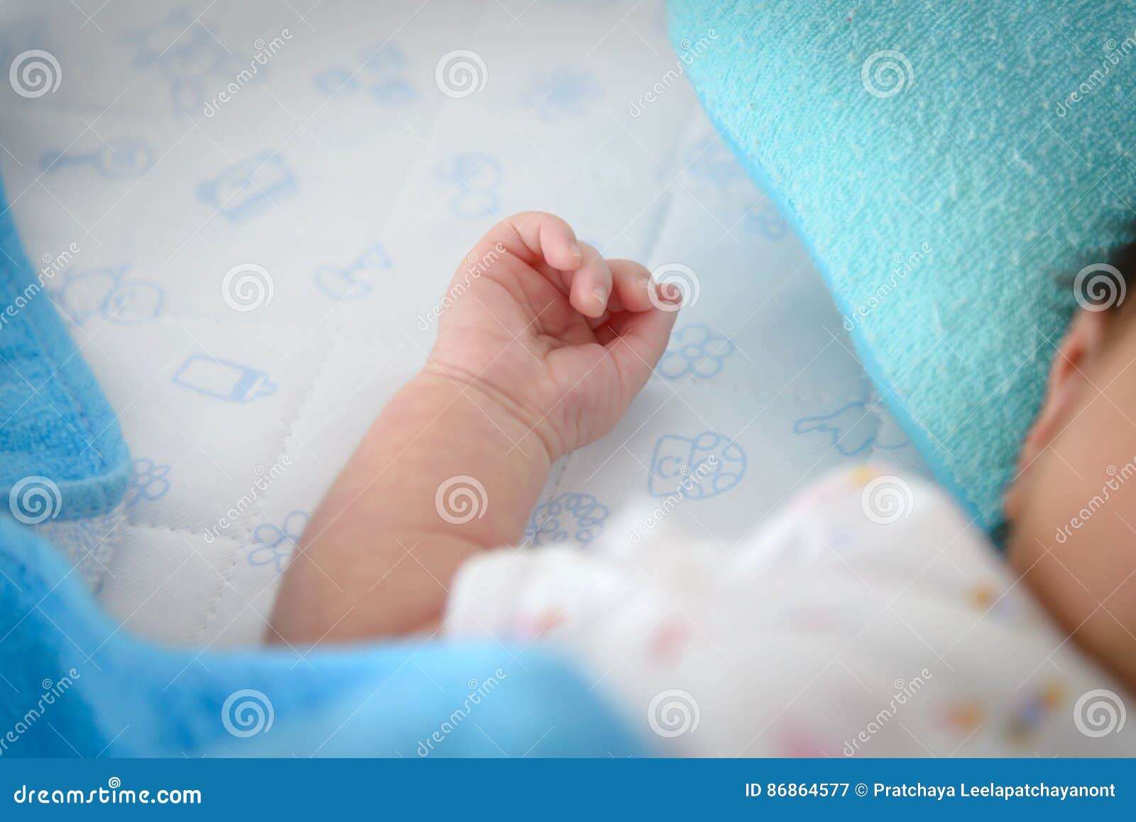 Newborn Baby Boy Hand stock image. Image of cute, little 86864577