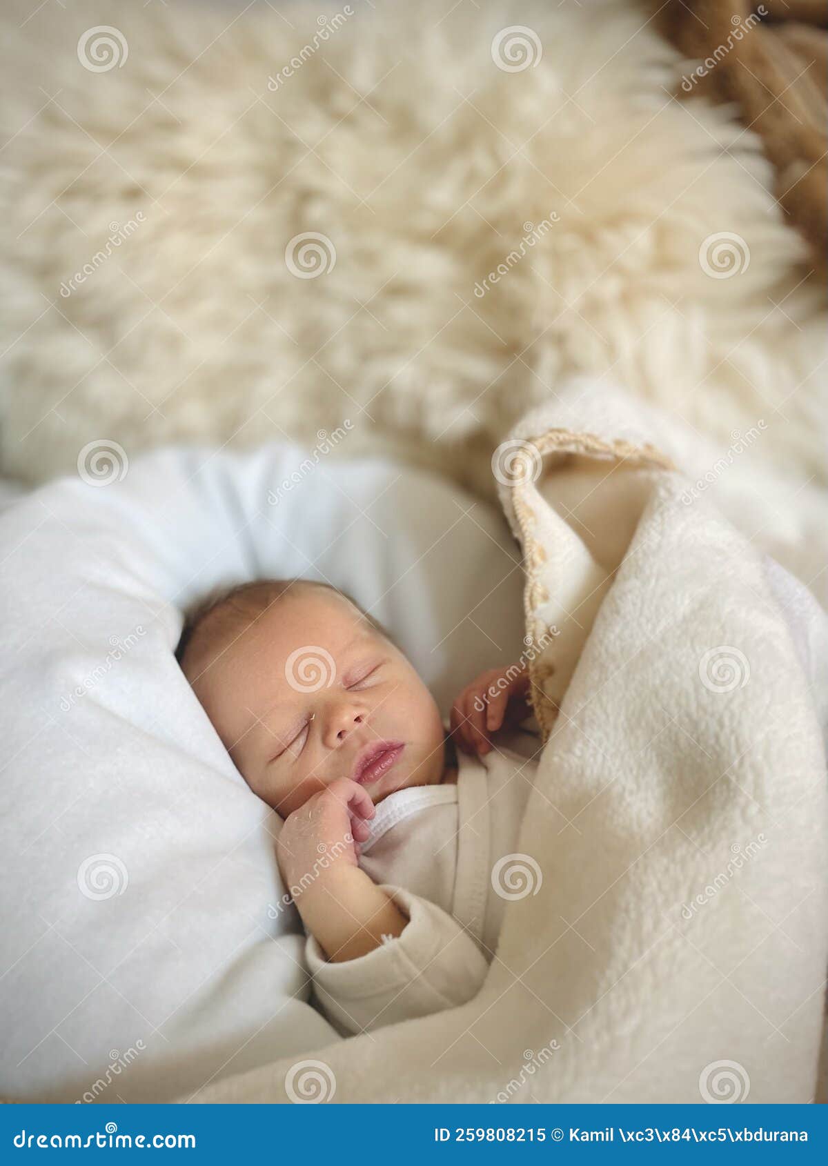 Newborn baby boy sleeping stock image. Image of family 259808215