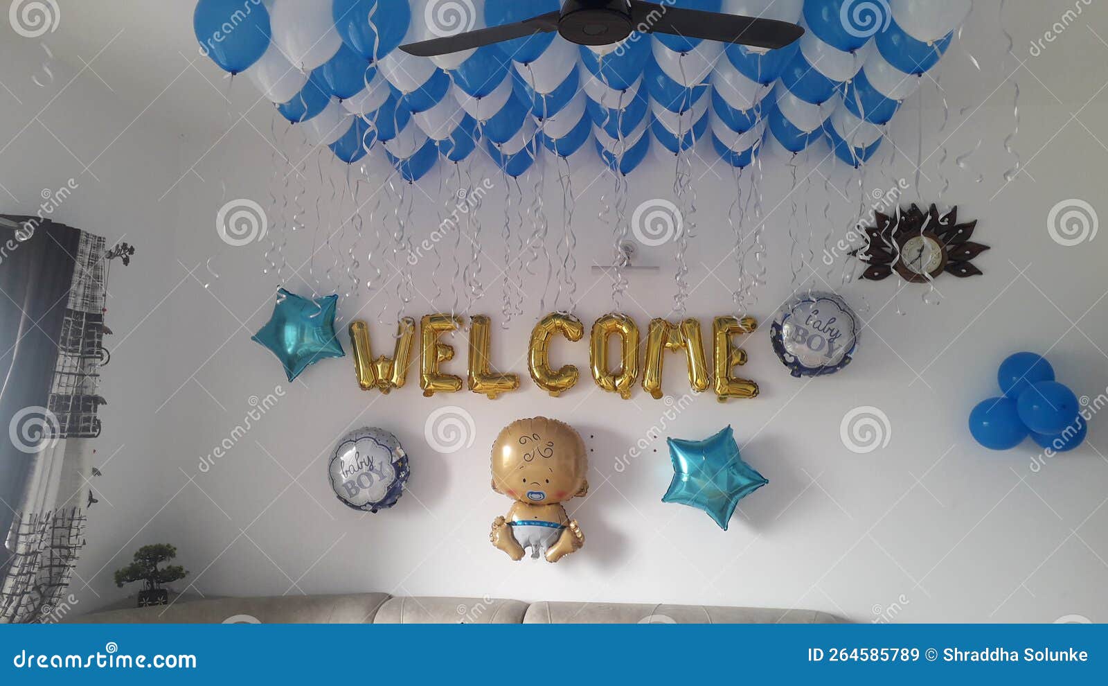 Newborn Baby Boy Decoration Stock Image Image of decoration