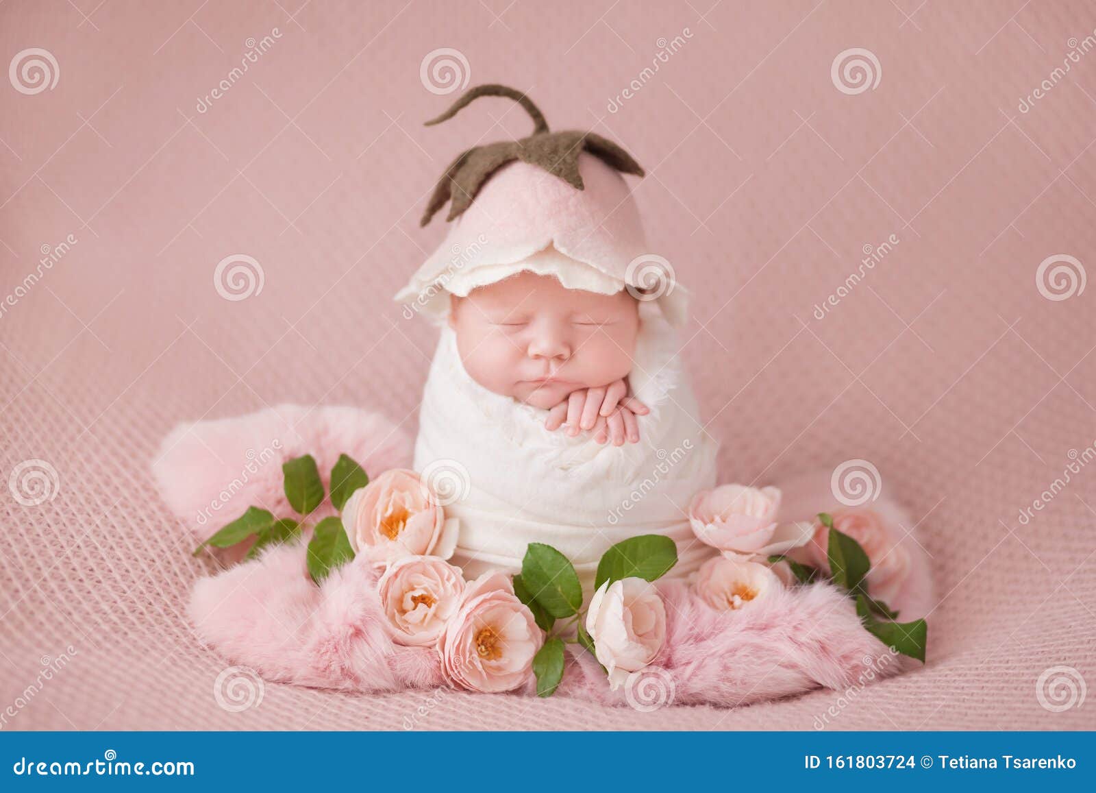 baby in a flower