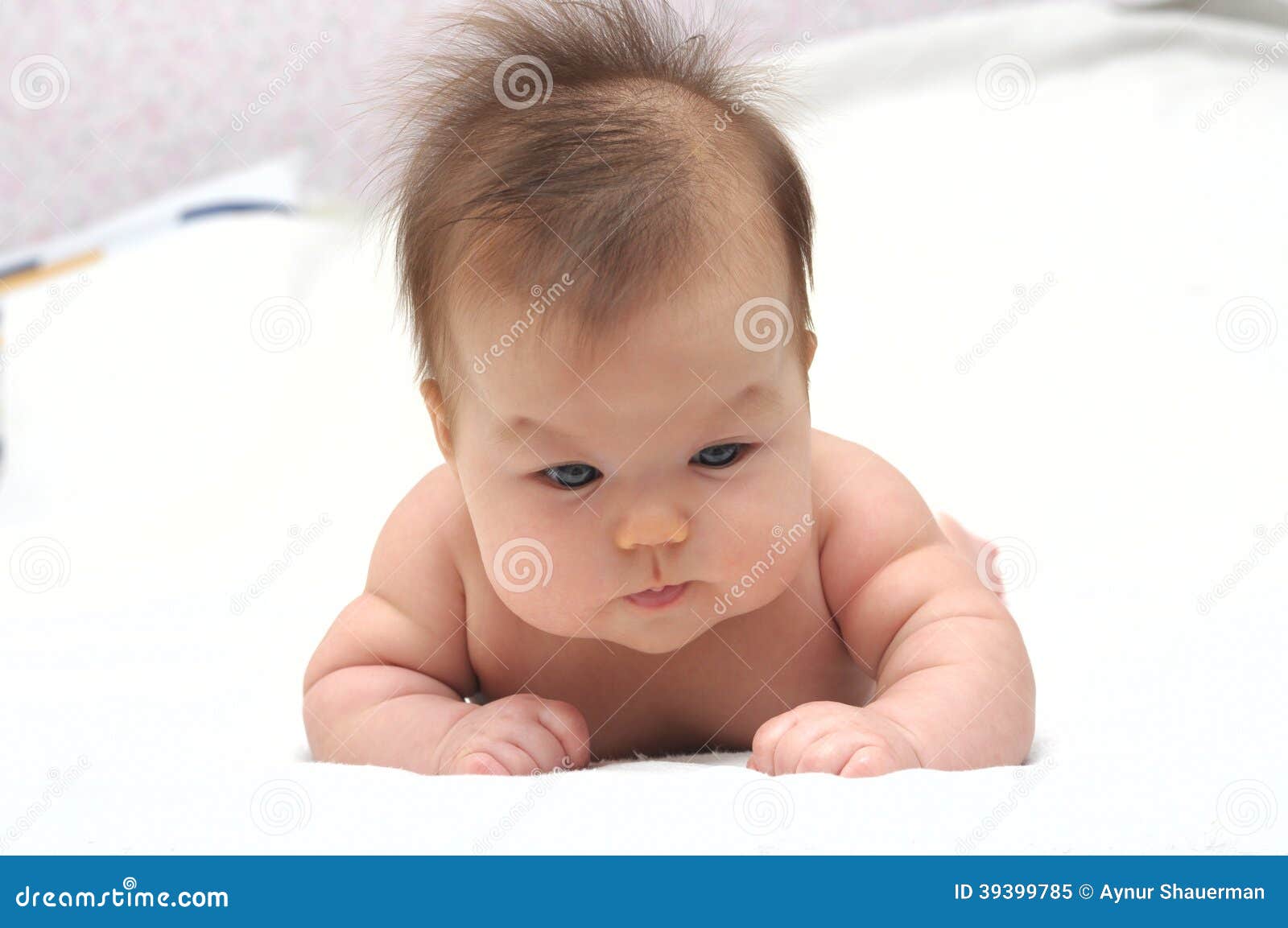 Newborn Baby Laying on the Stomach Stock Image Image of care, baby
