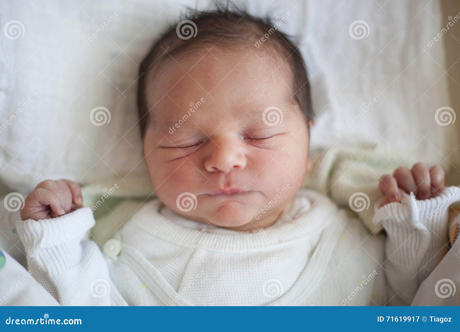 Newborn baby sleeping stock image. Image of lots, girl 71619917