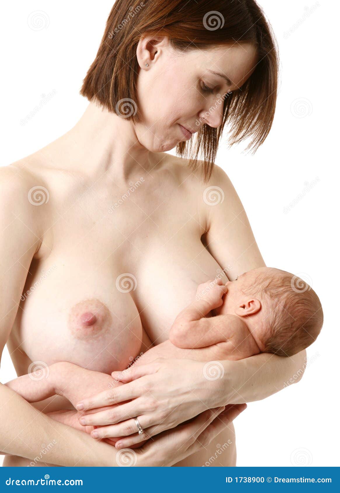 Girls breast feeding naked