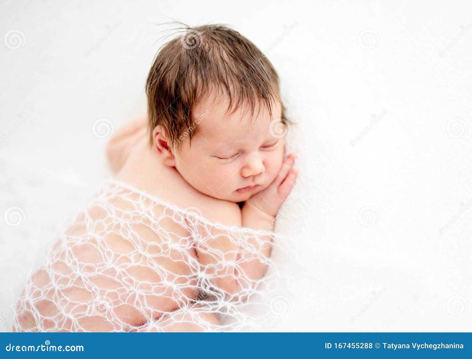 Newborn Covered with Blanket Stock Photo Image of home, comfort 167455288