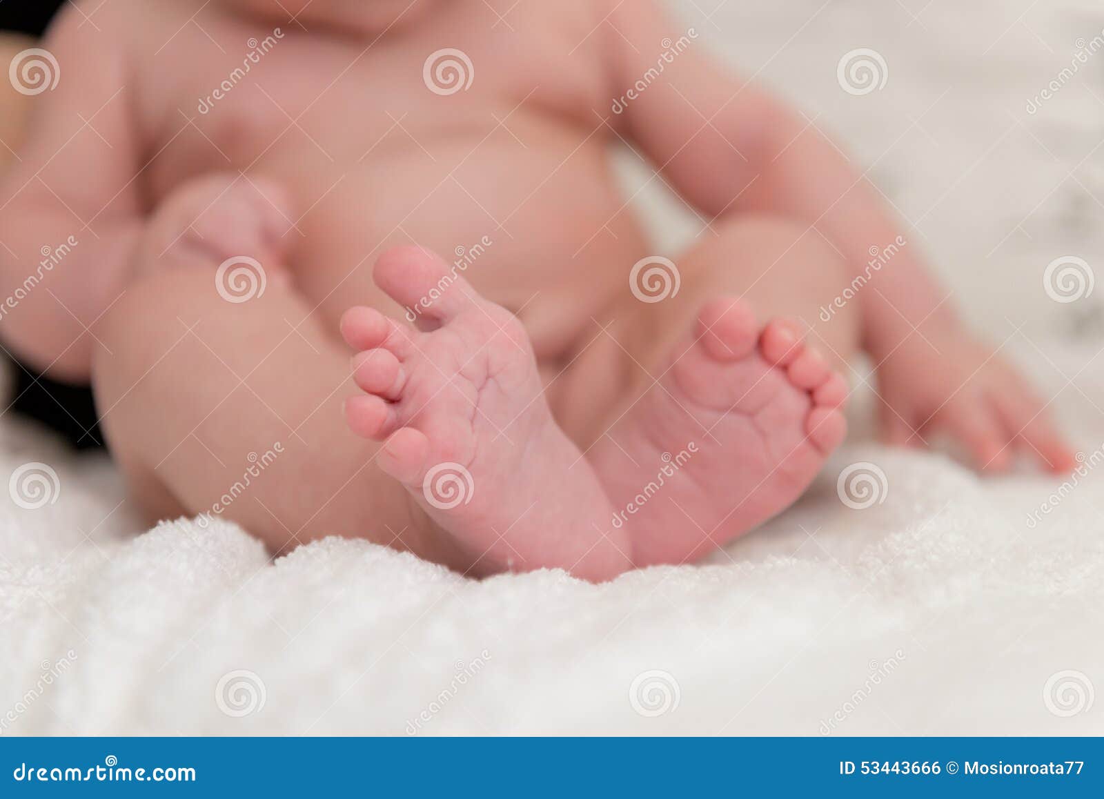 Newborn foot stock photo. Image of pillow, body, closeup 53443666