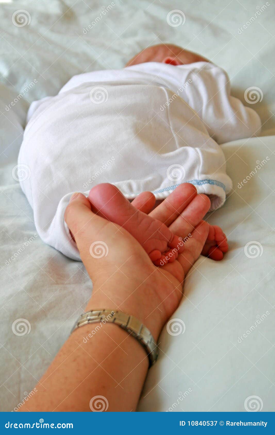 Newborn Foot in Mother S Hand Stock Image Image of tenderness