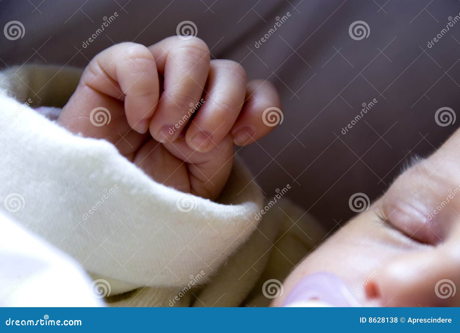 Newborn hand stock photo. Image of dream, innocent, closed 8628138