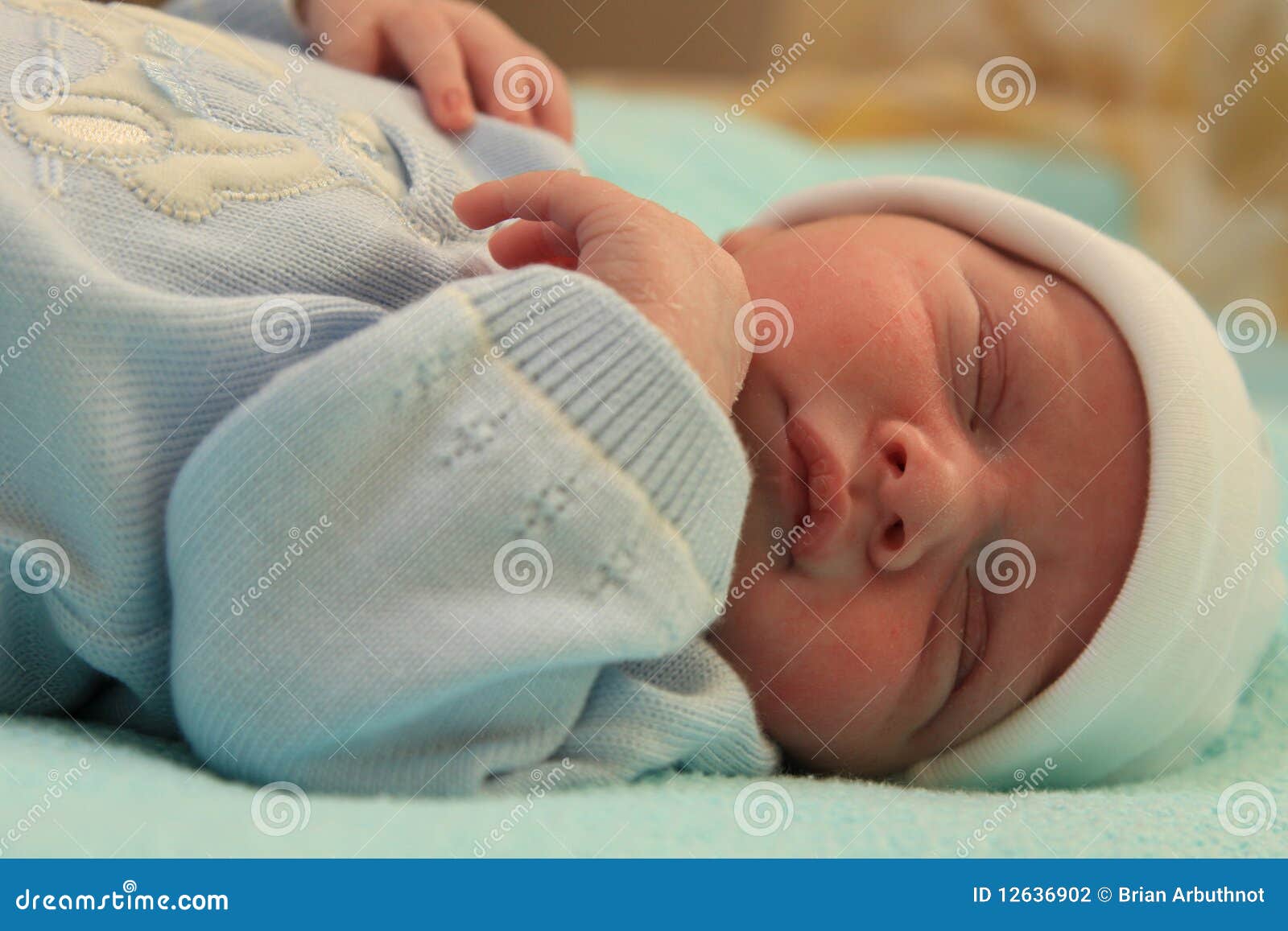 Newborn sleeping. stock photo. Image of sleeping, sleep 12636902