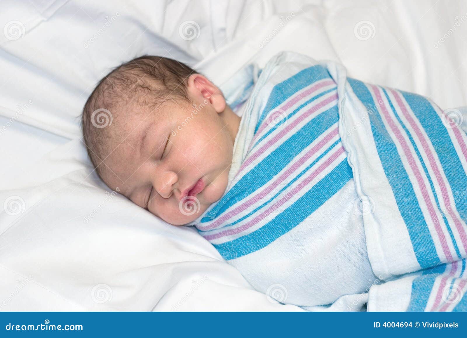 Newborn Sleeping in Hospital Stock Photo Image of face, tiny 4004694