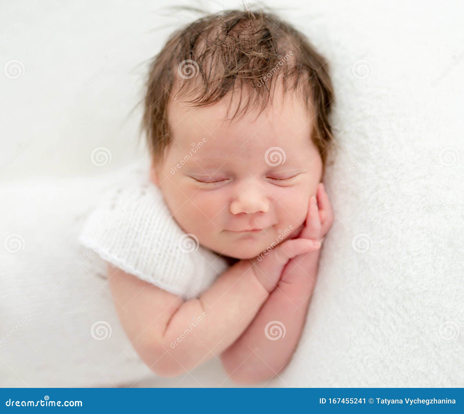 Newborn Sleeping on Stomach Stock Image Image of adorable, childhood
