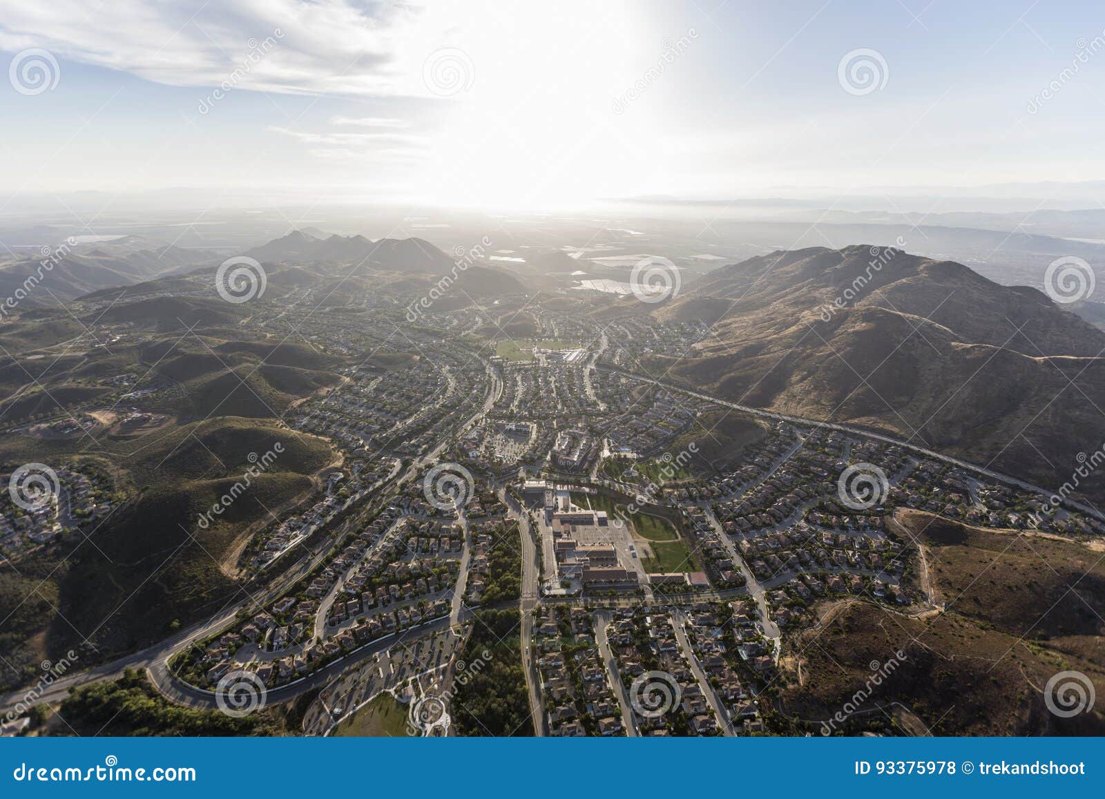 Sherman Oaks and Studio City Aerial Los Angeles California