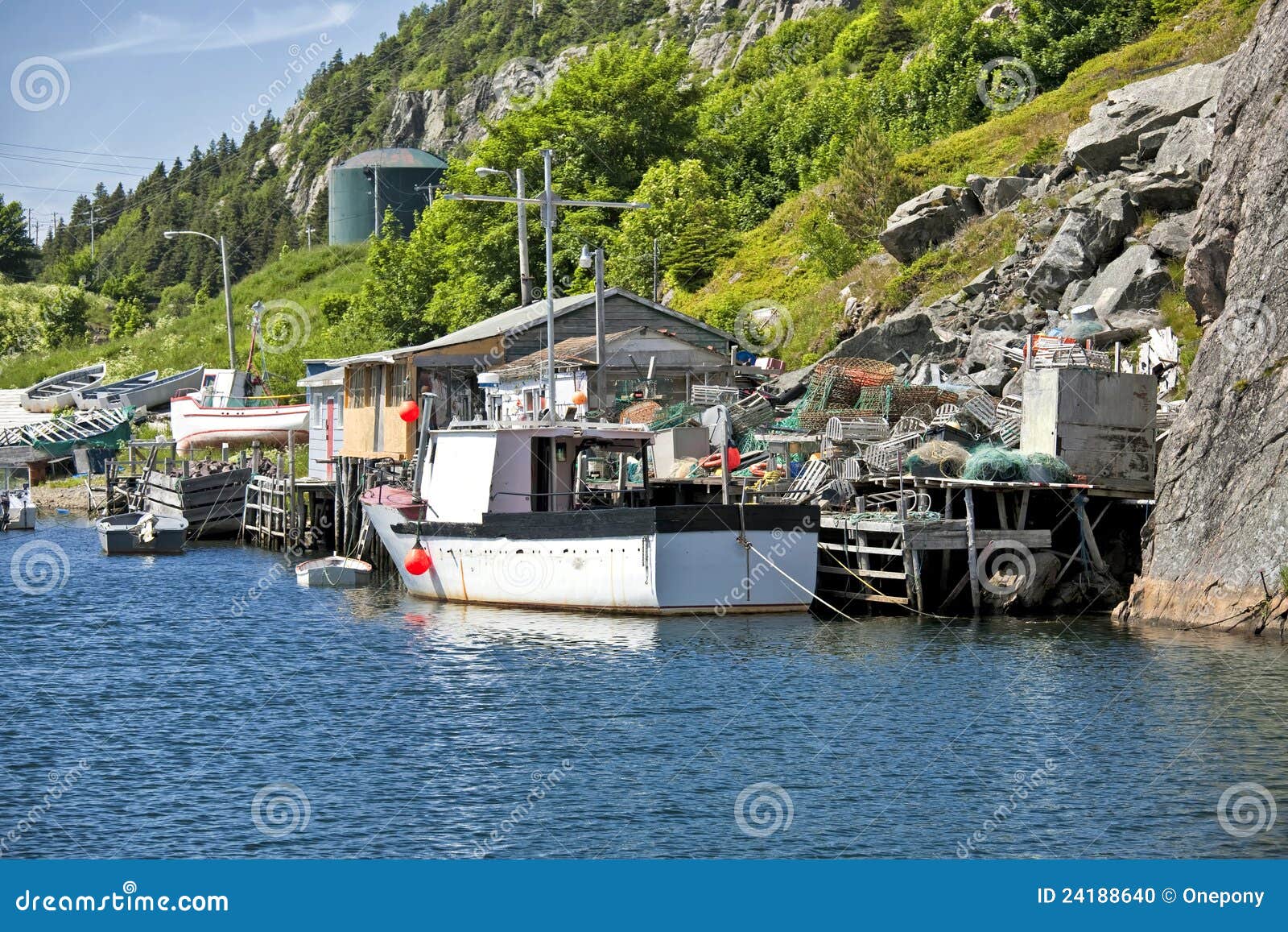 Newfoundland Fishing Boats Stock Photo - Image: 24188640