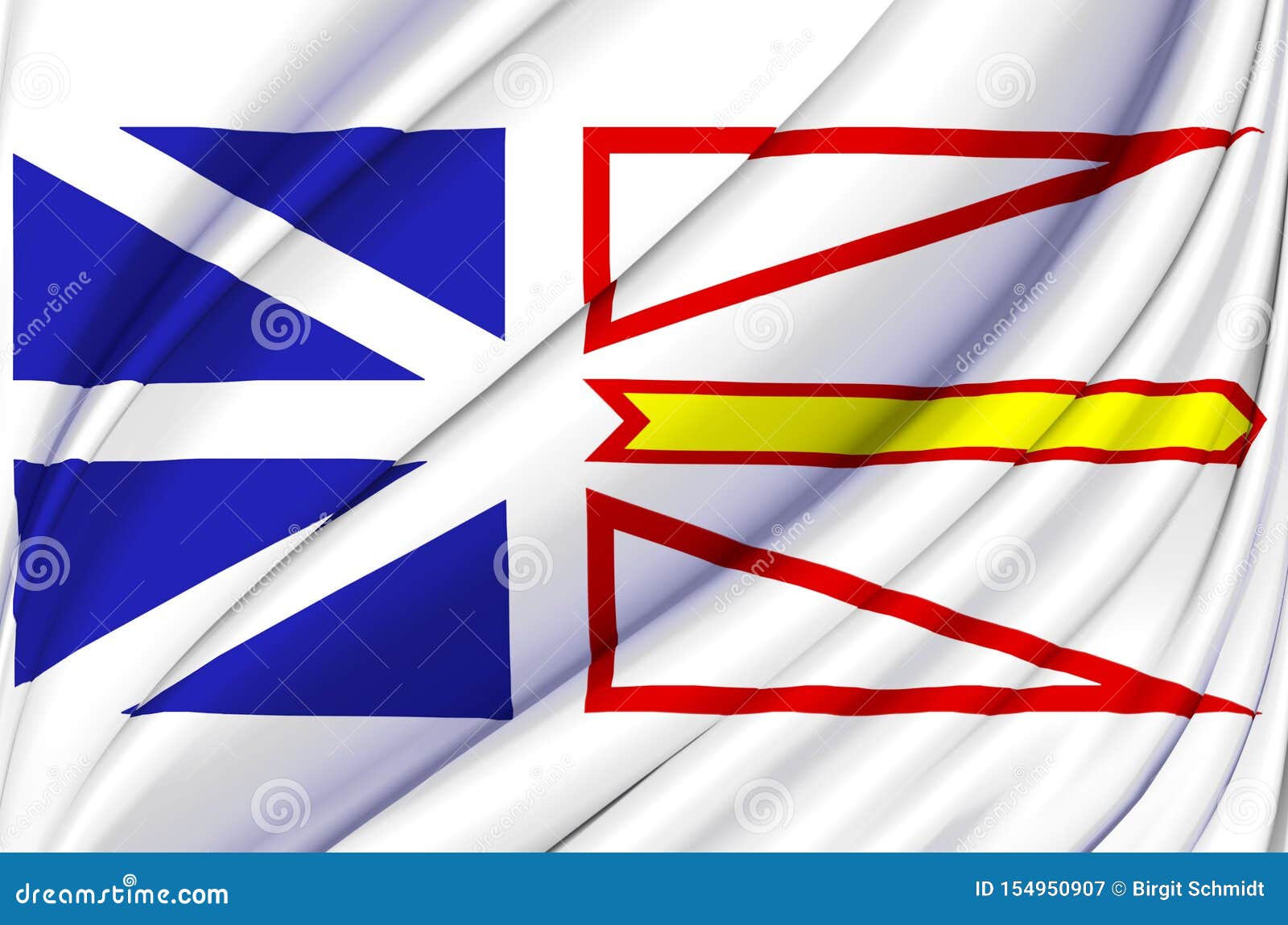 Newfoundland And Labrador Waving Flag Illustration. Stock ...