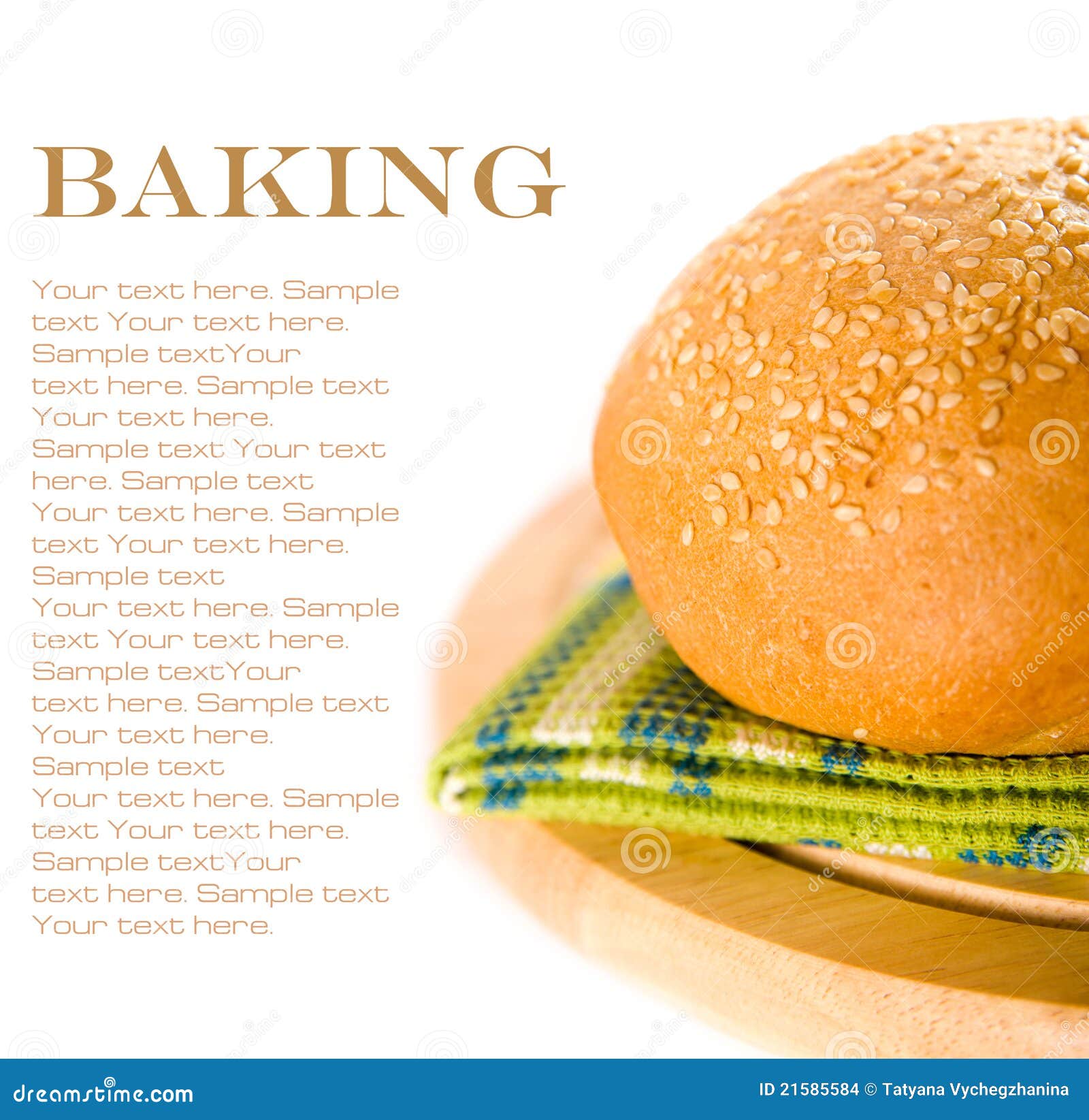 Newly baked bread stock photo. Image of diet, grain, baked 21585584