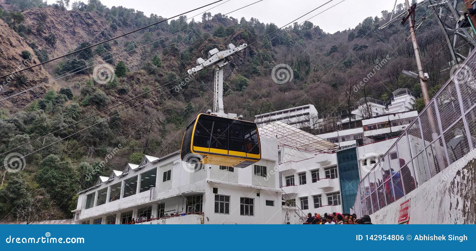Newly Opened Ropeway at Vaishno Devi Which is Used As a Transport from