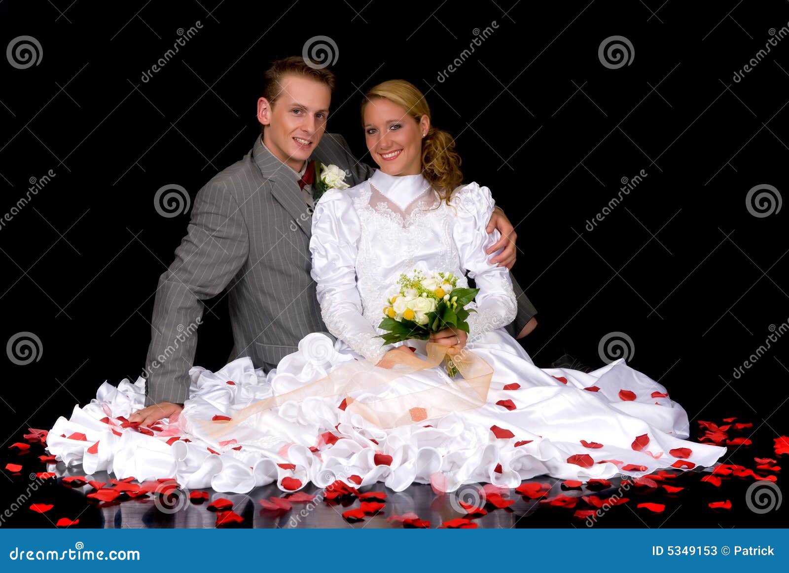 Newly wed couple stock image. Image of handsome, bride 5349153