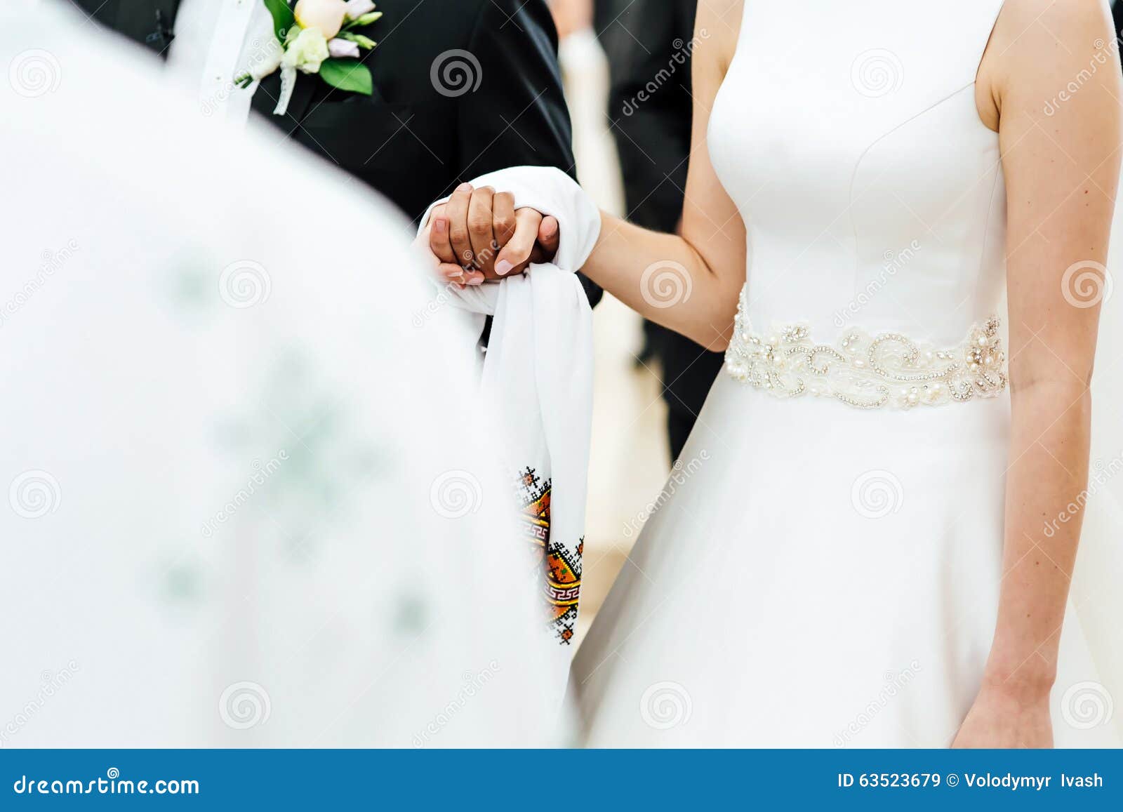 Newlyweds In Church Stock Image Image Of Close Decor