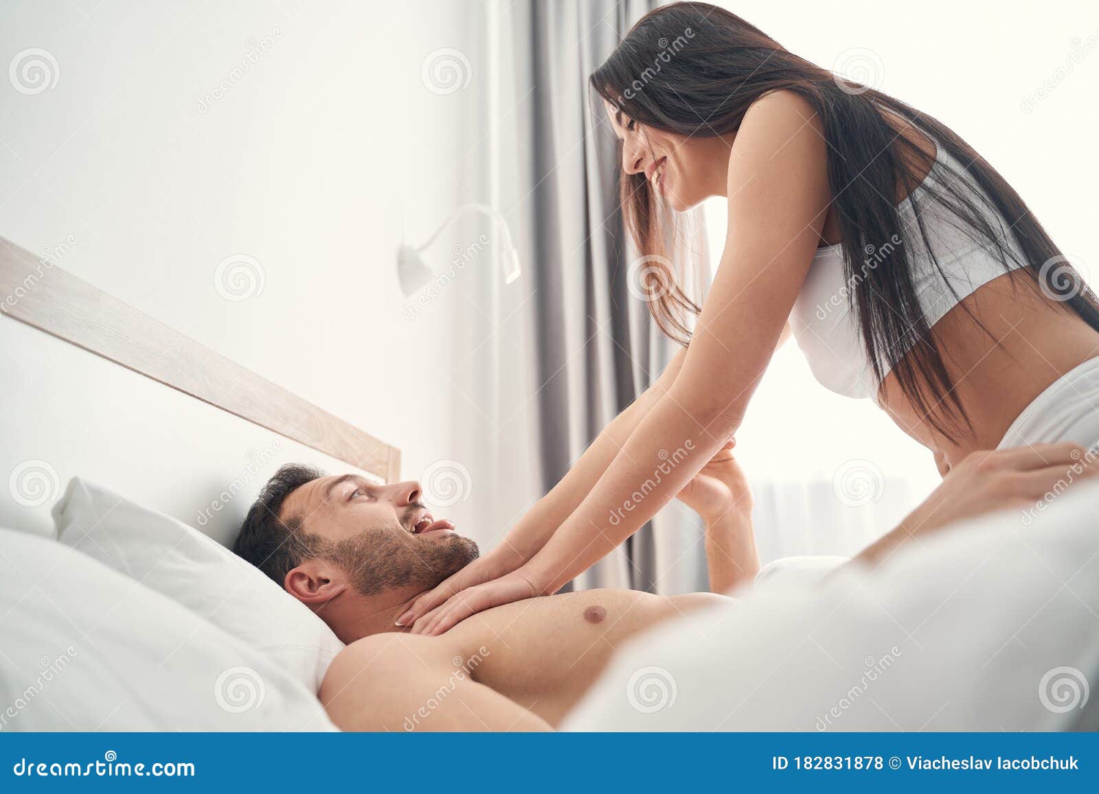 Newlyweds Having a Great Time during the Honeymoon Stock Photo